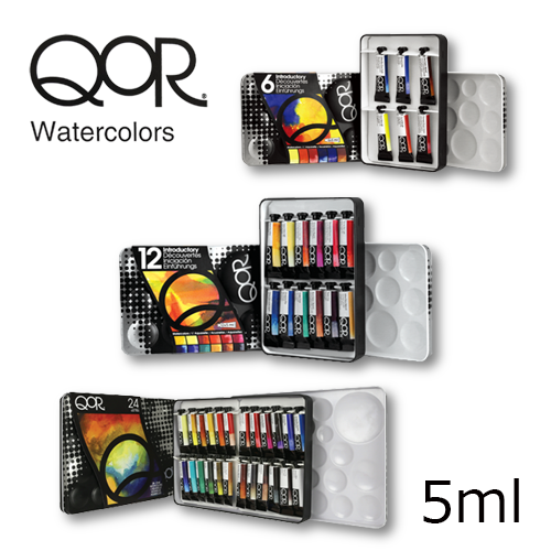 国内外の人気 水彩絵の具 QoR 24色セット Artist Golden 5mlチューブ